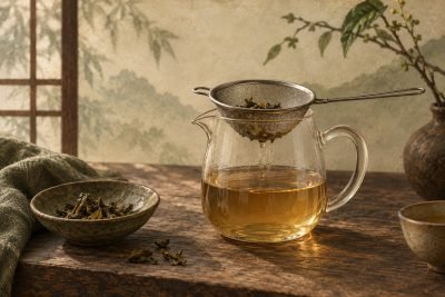 Illustrated Do you need a strainer for gongfu tea? — AI-generated editorial artwork