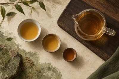 Illustrated Gongfu cup size: match the cups to your brewer — AI-generated editorial artwork