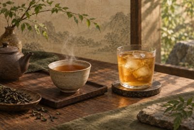 Illustrated Cold brew or hot-brewed iced tea: choose the preparation — AI-generated editorial artwork