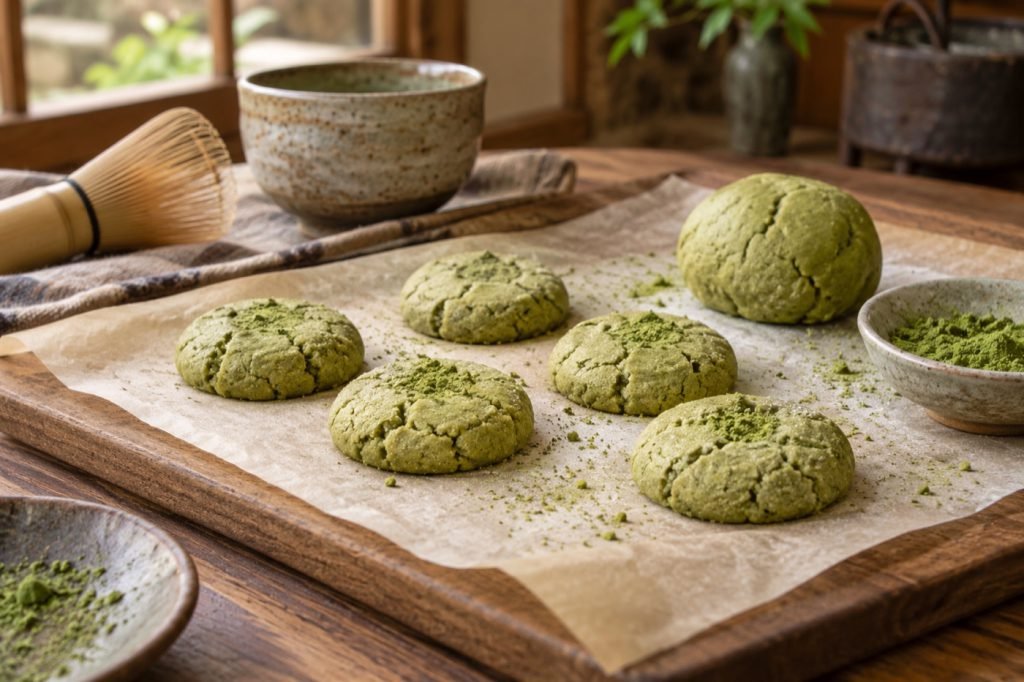 Editorial illustration: Matcha cookies: a small-batch recipe to develop