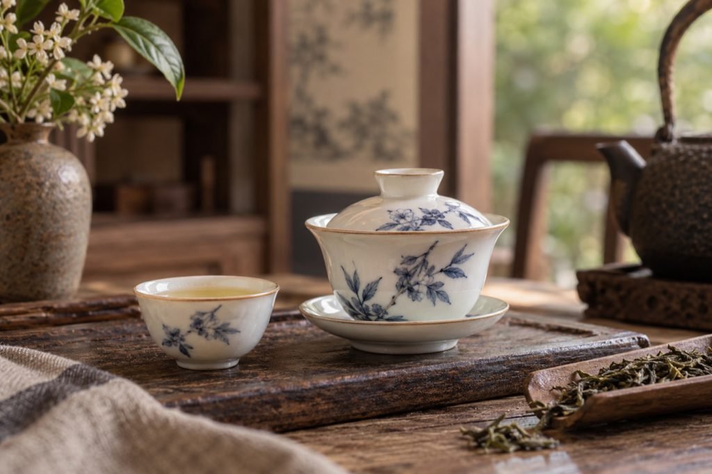Hand Painted Mini Porcelain Gaiwan 60ml