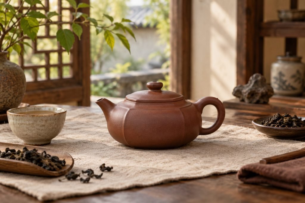 Handmade Antique Style Fanggu Yixing Zisha Teapot
