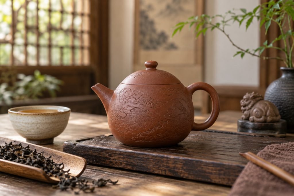 Hand-made Heart Sutra Dragon Egg Yixing Zisha Teapot