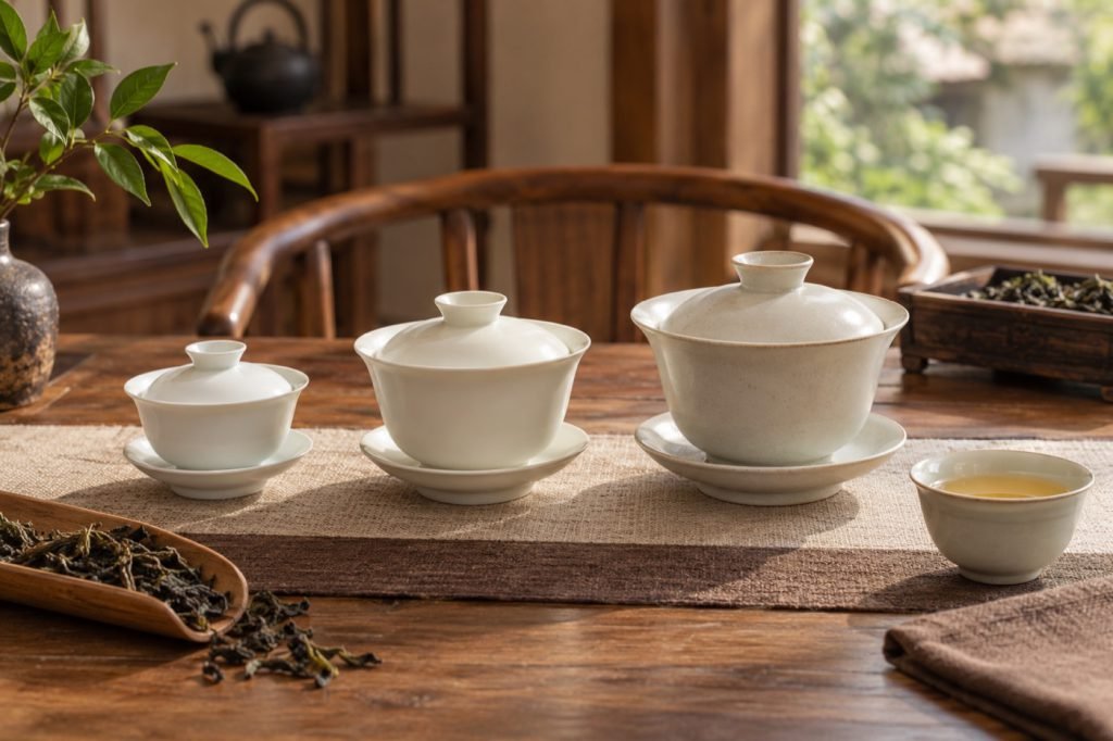 Editorial illustration: Gaiwan size for one person: brim capacity is not your cup