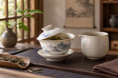 Editorial illustration: How to hold and pour a gaiwan with better control