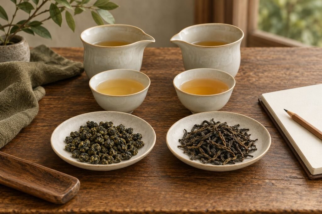 Editorial illustration for Comparing two tea samples without confusing the results