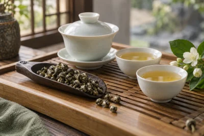 Premium Jasmine Dragon Pearls Green Tea